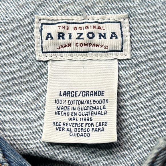 Vintage Arizona Denim Jean Trucker Jacket Size Large - Picture 7 of 8